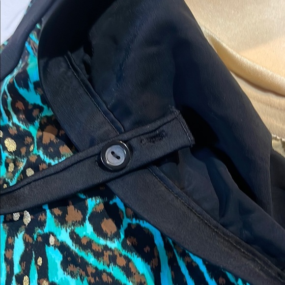 Maxine of Hollywood Green and Black One Piece Swimwear with Tropical Print - Picture 7 of 10